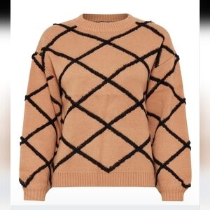 ICHI filia diamond sandy dunes women's sweater size S